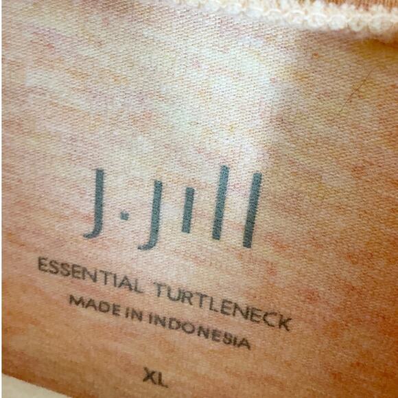 J. Jill Womens Essential Turtleneck Long Sleeve Shirt Basic Heathered Peach XL - Picture 3 of 7